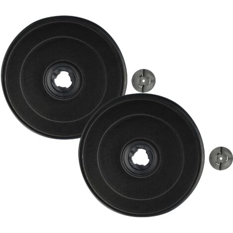 vhbw 2x Filtres à charbon actif compatible avec Zanussi ZH6011B, ZH6011B2W2, ZH6010N2ZB960, ZH6010W, ZH6011BW, ZH6010B2W2 hotte aspirante - 2,3 cm (1/5)
