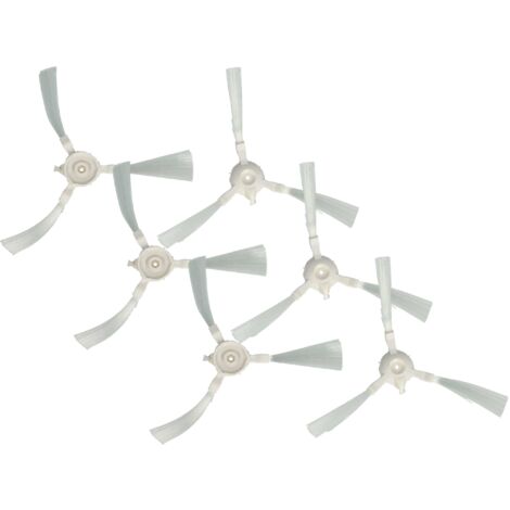 vhbw 6x Brosses compatible avec Rowenta X-plorer Serie 40 RR7275WH, RR7245WH aspirateur robot - 6x brosse latérale, set de rouleaux (1/5)