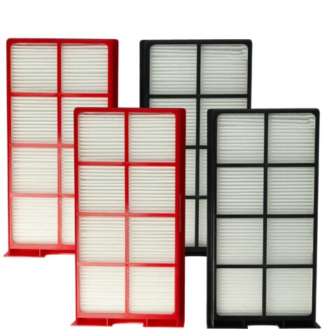 vhbw Lot de filtres compatible avec Wernig G90-200 appareil de ventilation - Filtre à air G4 / F7 (4 pcs), Blanc / Rouge / Noir (1/5)
