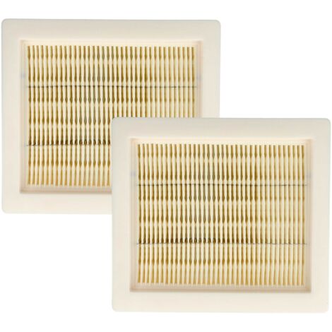 Lot De 2 Filtres Plissés Pour Aspirateur Dexter - Compatible VOD 1530 SWC 30L, VQ 1420 SFD 20L - Noir/jaune, Diamètre 18.5 Cm - Vhbw