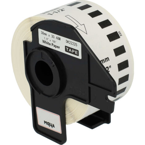 Rotolo Etichette Vhbw Per Brother - 38mm X 30,5m, Bianco, Compatibile Con QL-560/570/580