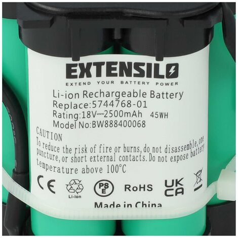 Batterie 18V 2500mAh Pour Husqvarna Automower 105/305 | Compatible Tondeuse Robot Li-ion