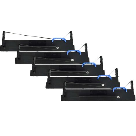 Vhbw 5 Rubans Encreurs Compatibles Fujitsu DL3800 DL3850 DL3700 - Noir, Imprimante Matricielle