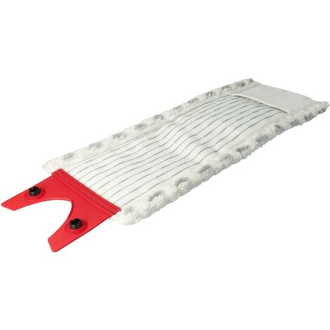 vhbw 5x Serpillères compatible avec Vileda 1-2 Spray balai nettoyant - Tête de rechange, microfibre, gris / blanc