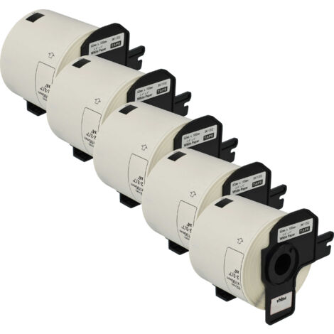 vhbw 10x Rouleau d'étiquettes + support 102mm x 51mm (600 étiquettes