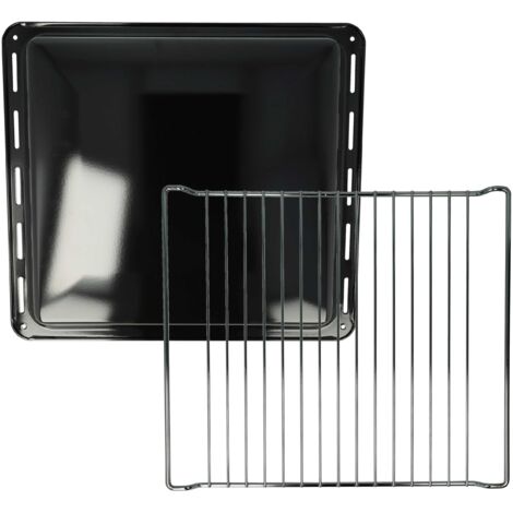 vhbw 2x 1x plaque de four, 1x grille (kit de 2 pièces) compatible avec Privileg 347684331118, 347954031119, 34795431119 four - 42,2 x 37 x 4 cm (1/5)