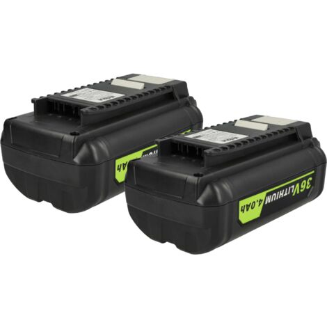 vhbw 2x Batterie compatible avec Ryobi RY40100, RLT36C3325, RY40002, RLM36X46L50HI, RY40110, RLT36B33 outil électrique (4000 mAh, Li-ion, 36 V) (1/5)