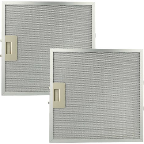 vhbw 2x Filter Metalen Vetfilter compatibel met Bauknecht DBR 5890 857404101010, 857404101011 Afzuigkap Ventilator - 32 x 32 x 0,85cm metaal