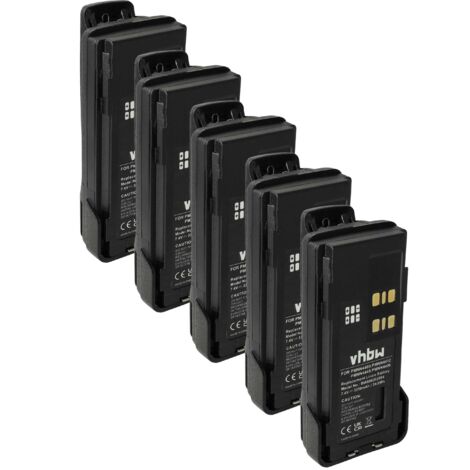 vhbw 5x Batterie compatible avec Motorola XPR7350e, XPR7000, XPR3500e, XPR7350 radio talkie-walkie (3350mAh, 7,4V, Li-ion) - avec clip de ceinture (1/5)