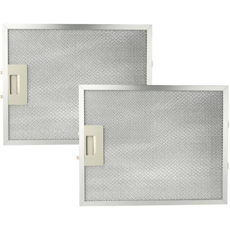 vhbw 2x Filtre anti-graisse compatible avec Gorenje DK600E, FCC/2002, DKGO925E, DU640E hotte de cuisine - 32 x 25,9 x 0,85 cm, métal