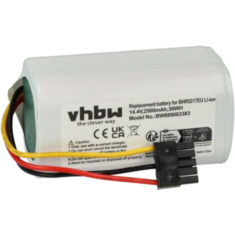 Vhbw Batteria Di Ricambio Per Aspirapolvere AEG CX7-2-30DB, 14,4V 2500mAh Li-Ion, Sostituisce 900277575, 900940711, 900940721