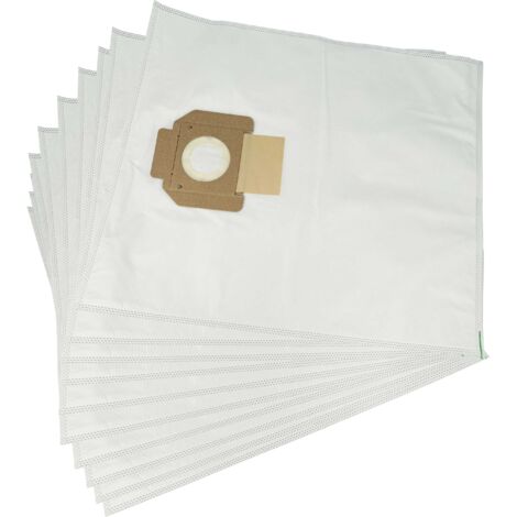 vhbw 10x Sacs compatible avec Nilfisk / Alto Attix 8 Gallon aspirateur - microfibre non tissée, 51cm x 43cm blanc (1/5)