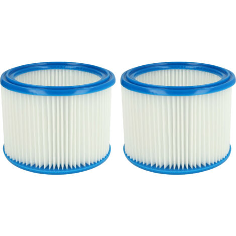 vhbw 2x filtre plissé compatible avec Husqvarna WDC 220, WDC 325L aspirateur - blanc / bleu (1/5)