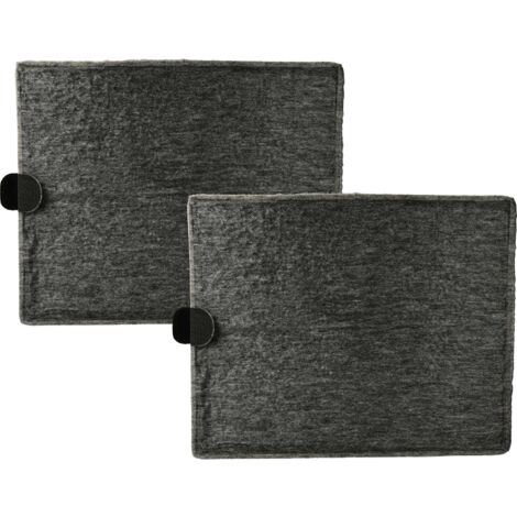 vhbw 2x Filtres à charbon actif remplacement pour Miele DKF11-1, DKF11-P, 7353170, 4002514576091 pour hotte aspirante - 26 x 21,3 x 1,9 cm (1/5)