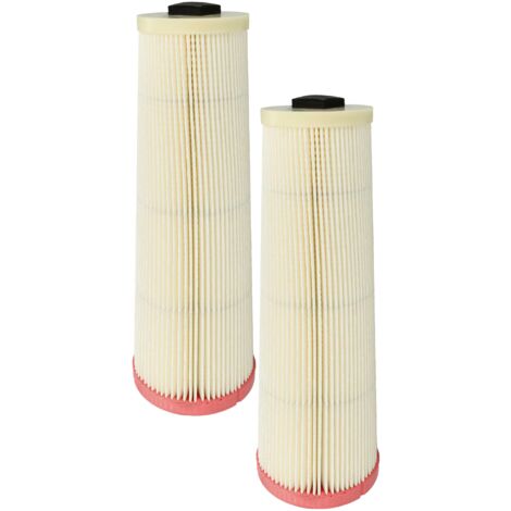 vhbw 2x filtre remplacement pour Dustcontrol 42027 pour aspirateur - filtre HEPA orange / blanc (1/5)