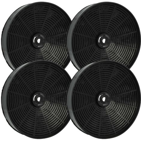 4 Filtres à Charbon Actif Vhbw Compatibles Elica SHY-S SHIRE Stripe90BK - 17,2 Cm