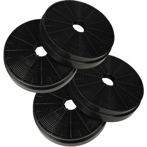 vhbw 4x Filtres à charbon actif compatible avec Klarstein 10034101, 10032879, 10033061, 10034098, 10034099, 10034100 hotte aspirante - 17,5 cm (1/5)