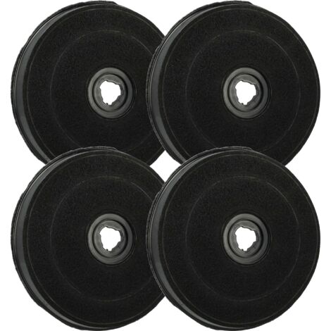 vhbw 4x Filtres à charbon actif compatible avec Ariston SL16MWH - ECO E233, P1952M90 - ECO E233, SL16MBR - ECO E233 hotte aspirante - 23 cm (1/5)