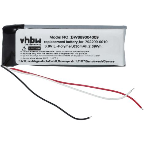 Vhbw Batterie Remplacement Pour Bose CP1654, LIR1654 Pour Casque Audio, écouteurs Sans Fil (120mAh, 3,7V, Li-ION