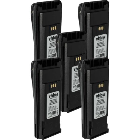 vhbw 5x Batterie remplacement pour Motorola NNTN4497, NNTN4496, NNTN4496AR, MNN4254AR, NNTN4497A pour radio talkie-walkie (1800mAh, 7,2V, NiMH) (1/5)