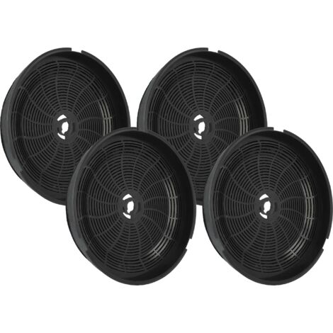 Lot De 4 Filtres à Charbon Actif Compatibles Falmec ZEBRA - Diamètre 16,8 Cm - Pour Hottes Aspirantes