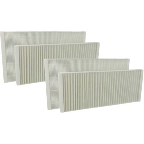 Vhbw – Lot de 4 filtres G4/F7 pour appareil de ventilation – Toison en polyester – Dimensions 37x19,7cm et 37x15cm – Flux d'air jusqu'à 280 m³/h - ZK02577