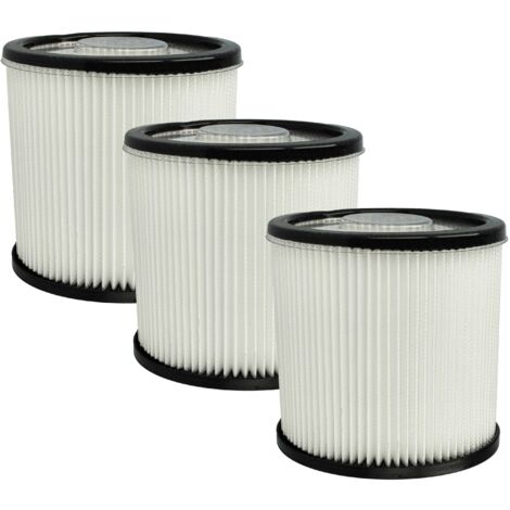 vhbw 3x filtre compatible avec Scheppach NTS20, NTS16 aspirateur - filtre HEPA noir / blanc (1/5)