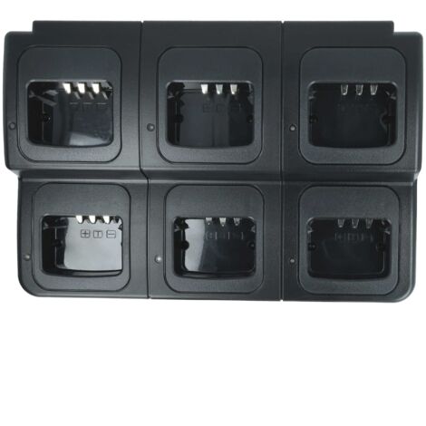Chargeur 6 Compartiments Pour Batteries Radio Motorola – Socle + Câble, Compatible DP4400E, DP4601, DP4600, DP4401 (12V/5A)