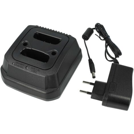 vhbw Chargeur double compatible avec Motorola MTH 800 batteries de radio - Socle + Prise, 4 - 15 V, 0,8 (2 x 0,4) A (1/5)
