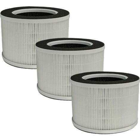 vhbw 3x Filtre à air remplacement pour Medion 50065982 pour purificateur - multicouches préfiltre + HEPA + charbon actif (1/5)