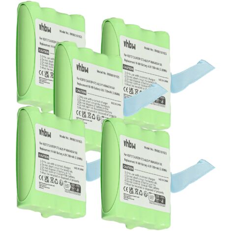 Pacco Batteria Ricaricabile Ni-mh Per Motorola Tlkr-t7 4.8v / 700mah 3.4 Wh