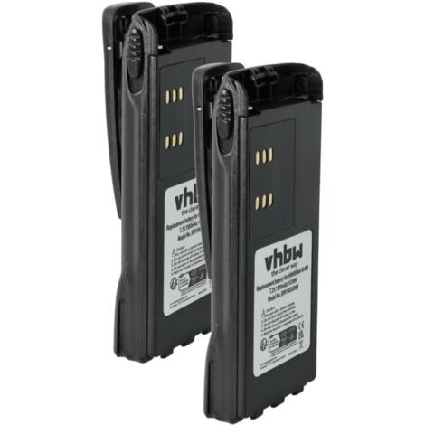 vhbw 2x Batterie compatible avec Motorola PTX760, PTX700, PTX780 radio talkie-walkie (1500mAh, 7,2V, NiMH) - avec clip de ceinture (1/5)