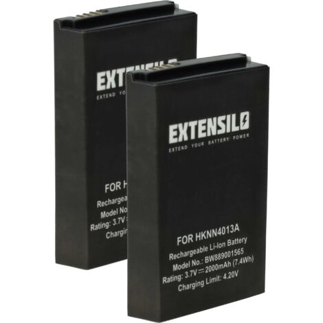 EXTENSILO 2x Batterie compatible avec Motorola XPR7550, TLK100i, TLK110, TLK100 radio talkie-walkie (2000mAh, 3,7V, Li-polymère) (1/5)