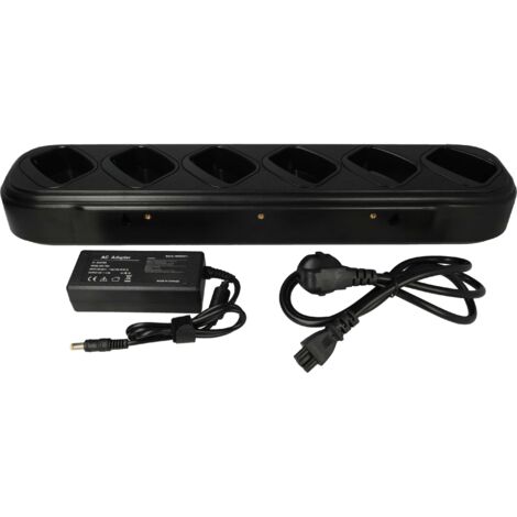 vhbw Chargeur 6 compartiments compatible avec Motorola NNTN5510BR batteries de radio - Socle + Prise, 8,4 V, 0,4 A (1/5)