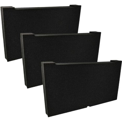 Vhbw – Insert en mousse 3x pour Dewalt Tough-Box DS300, DS150 – Mousse personnalisable 2 couches – Protection optimale outils – Noir - VHBW 3 X (1/5)