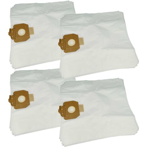 vhbw 20x Sacs compatible avec PowerPlus POWX 109, S 85, 322, 320, 3230 aspirateur - microfibre non tissée, 43cm x 41cm blanc (1/5)
