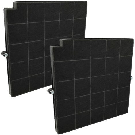 vhbw 2x Filtres à charbon actif compatible avec Arthur Martin SOLANUS 881560 F30C 60 S4 hotte aspirante - 26,5 x 25,8 x 1,8 cm (1/5)