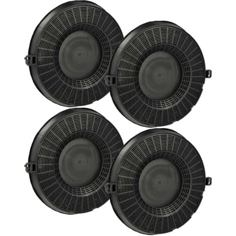 vhbw 4x Filtres à charbon actif compatible avec Hotpoint HSL 66 F LS W - F15573 5, HSLMO 66F LS W - F155894 hotte aspirante (1/5)