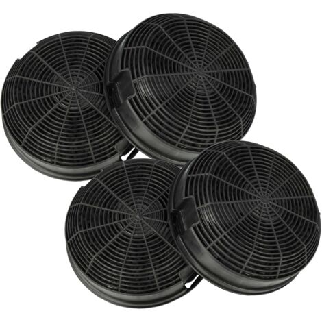 vhbw 4x Filtres à charbon actif compatible avec Elica MISSY M20 SL3V 2L, M20 IX/A/60 hotte aspirante - 15,3 cm (1/5)
