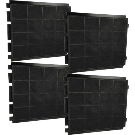 vhbw 4x Filtres à charbon actif compatible avec Airforce CERAMICA Isola 883192, 883191, 5841001, 5841003, 5841002, 584100, 883190 hotte aspirante (1/5)