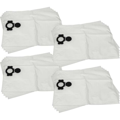 vhbw 20x Sacs compatible avec Milwaukee AS 30 MAC, AS 42 MAC, AS 30 LAC aspirateur - toison, volume de 30l, 74cm x 51cm blanc (1/5)