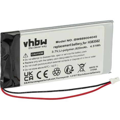 3X Batteries Remplacement Vhbw Pour Sennheiser BA151 BA150 BA152 - 60mAh 2.4V NiMH Pour Casque Audio Et Écouteurs Sans Fil