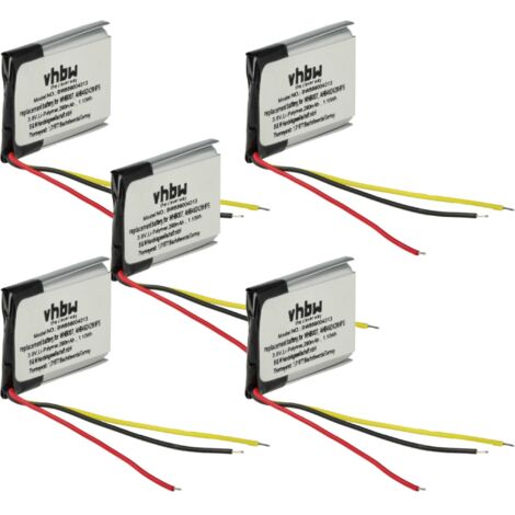 vhbw 5x Batterie compatible avec Jabra Engage 75, 65 casque audio, écouteurs sans fil (290mAh, 3,8V, Li-ion) (1/5)