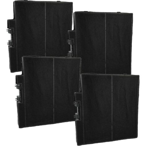 vhbw 4x Filtres à charbon actif compatible avec Siemens LC96BBM50/01, LC96BFM50, LC96BFM50/01, LC96BHM50, LC96BHM50/01, LC96GBM50/01 hotte aspirante