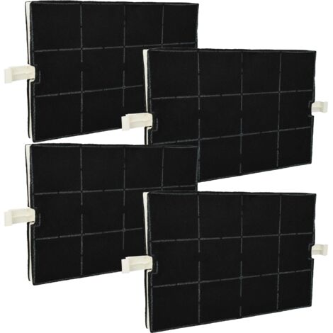 vhbw 4x Filtres à charbon actif compatible avec Siemens LZ51605, LZ51600, LK600120, LK600110, LF157GA60 hotte aspirante - 36,7 x 20,0 x 2,4 cm (1/5)