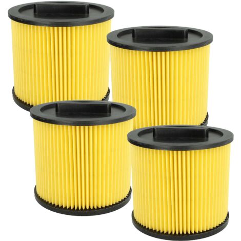 Vhbw 4x Vouwfilters Compatibel Met Thomas Prestige 20 S Aquafilter Stofzuiger Patroonfilter Geelzwart Wasbaar