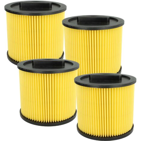vhbw 4x filtre plissé remplacement pour Thomas 787421 pour aspirateur - jaune / noir (1/5)