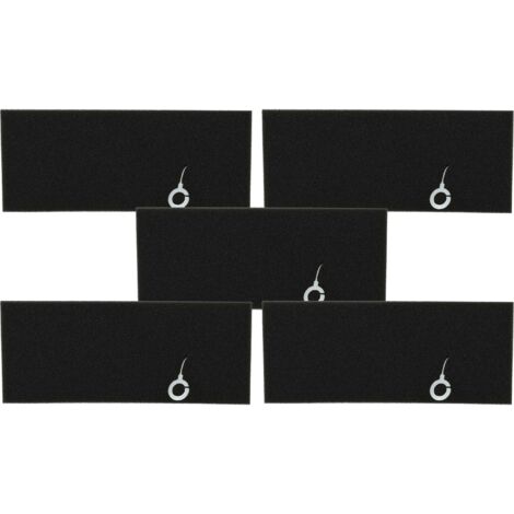 vhbw 5x filtre compatible avec Bosch LOGO BAG & BAGLESS 2100W BSG62185, 1800W BSG6188004 aspirateur - Filtre en mousse noir (1/5)