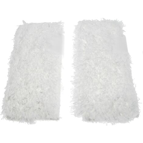 vhbw 2x Housses de rechange compatible avec Kärcher SC 4 Premium, SC 4 Iron Kit nettoyeur à vapeur - microfibre, blanc 21 x 9,4 x 0,25cm (1/3)