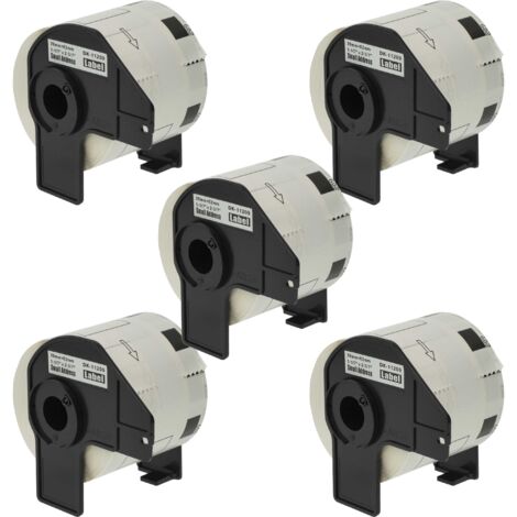 vhbw 5x Rouleau d'étiquettes + support 17mm x 87mm (300 étiquettes